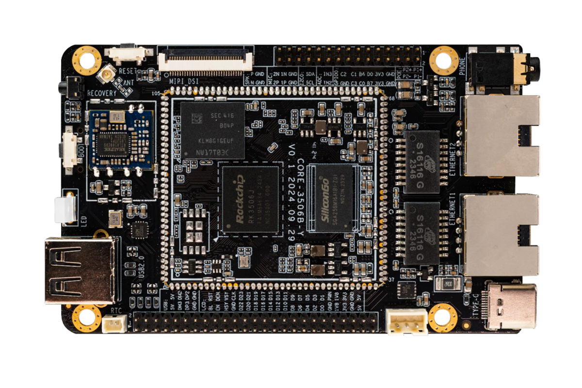 Firefly ROC-RK3506J-CC industrial SBCfeatures hybrid multicore design, dual LAN, and wide temp support