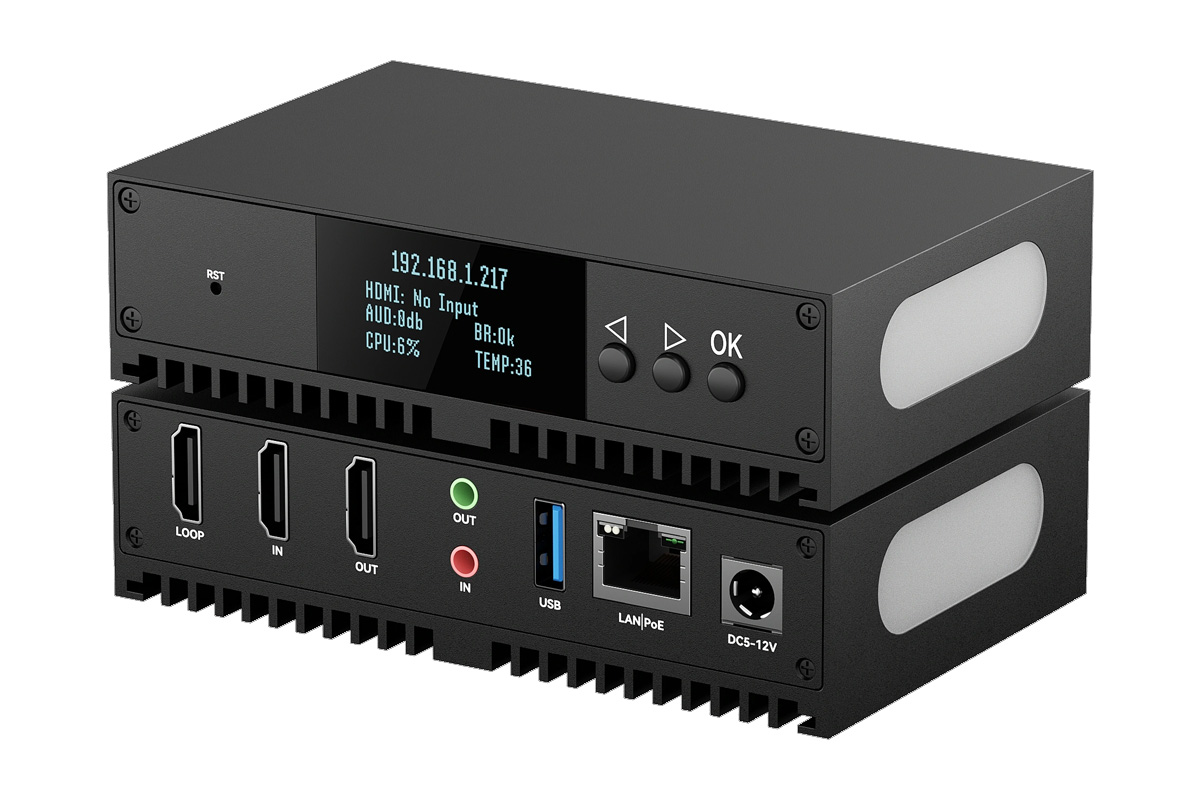 LinkPi ENC1Pro Compact 4K60 HDMI Encoder with NDI HX, Cellular USB, Real-Time Stream Switching, and Tally Light