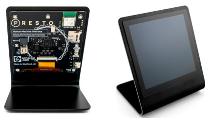 Pimoroni Presto is 4-inch Desktop Touch Display Development Board with RP2350 MCU and WiFi, RGB LEDs, Qwiic Expansion and More