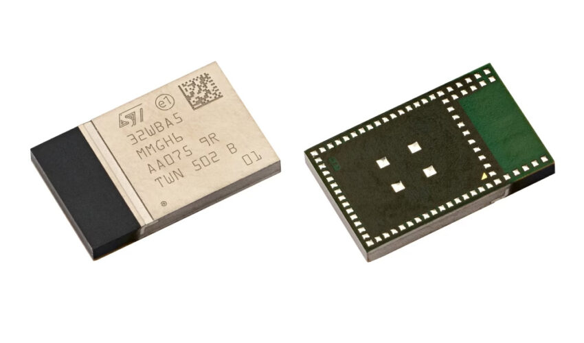 STMicro STM32WBA5MMG – A Bluetooth LE 6.0, Zigbee 3.0, and OpenThread module in 12.5×8 mm SiP