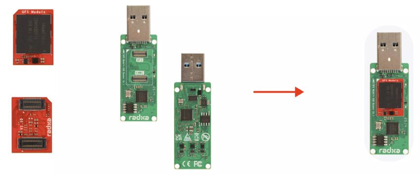 eMMC UFS module reader