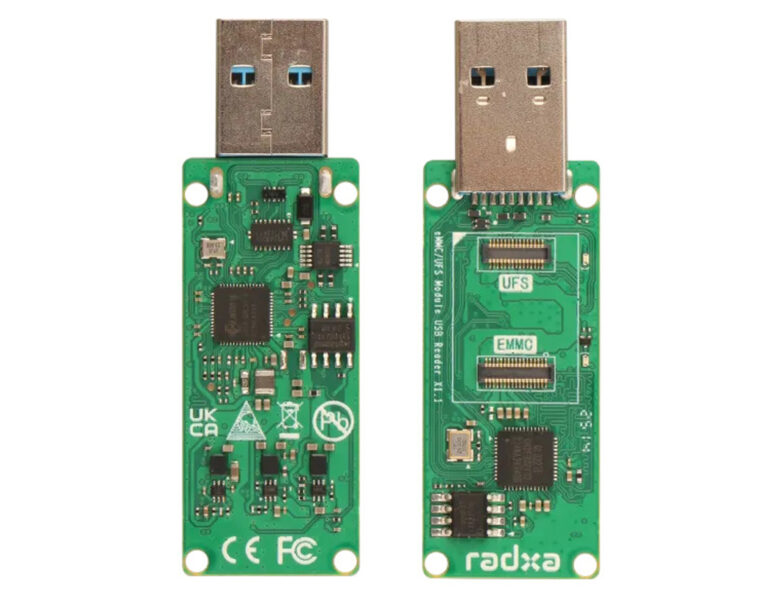 Radxa eMMC/UFS Module Reader Lets You Flash Storage via USB 3.0 Adapter