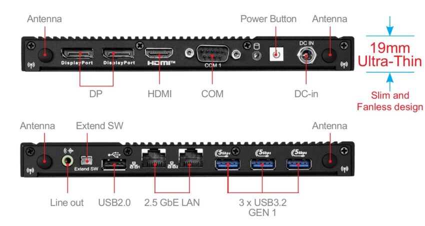 MSI MS-C926 Industrial Fanless Box PC Specifications