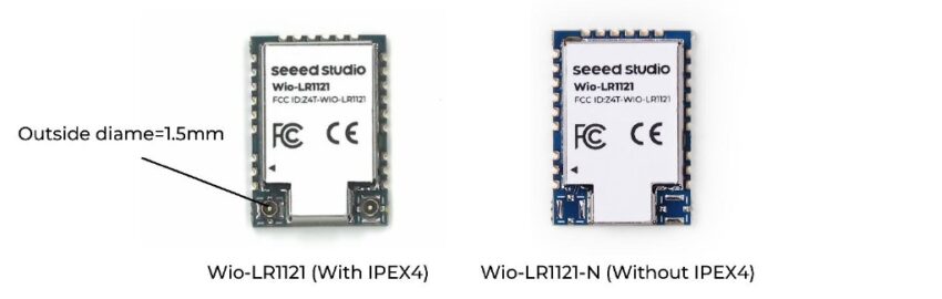 Wio-LR1121 with and without IPEX4