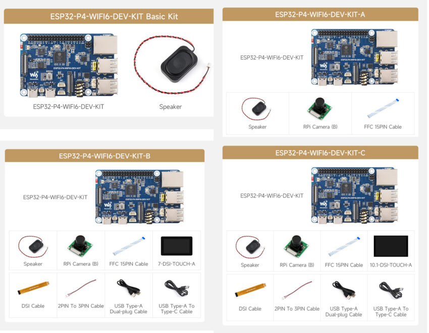 ESP32-P4-WIFI6-DEV-KIT development board