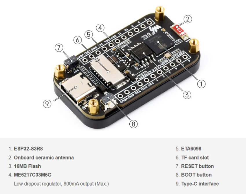 Waveshare ESP32 touch LCD development board features an IPS touch display, wireless, and interfaces for IoT, HMI, wearables, handhelds, and more.
