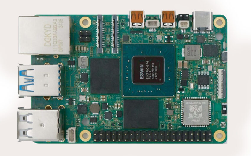 ESWIN EBC77 RISC-V Raspberry Pi SBC Top