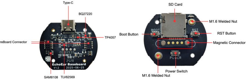 Espressif EchoEar AI chatbot EchoEar BaseBoard