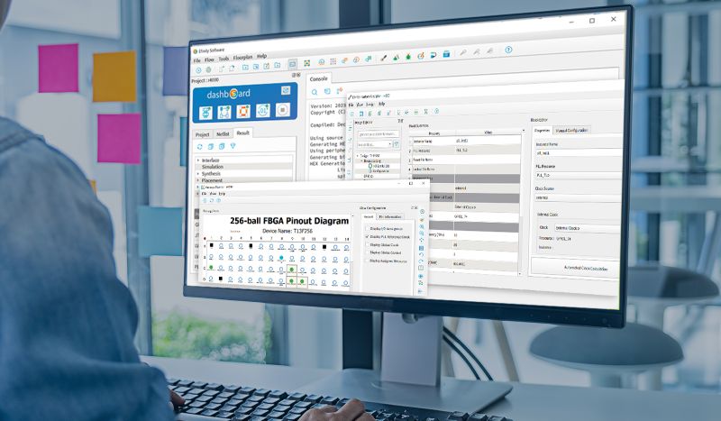 Efinix’s Efinity software enables users to build designs for the Titanium FPGAs