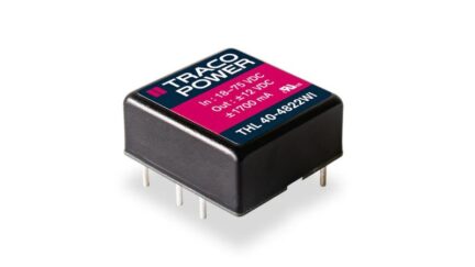 Traco Power Releases Compact, 1-Inch by 1-Inch 40 W DC/DC Converter Series