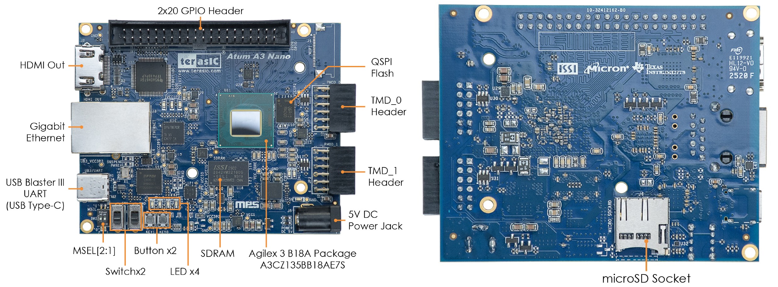 Agilex 3 FPGA kit for high-performance RISC-V development.