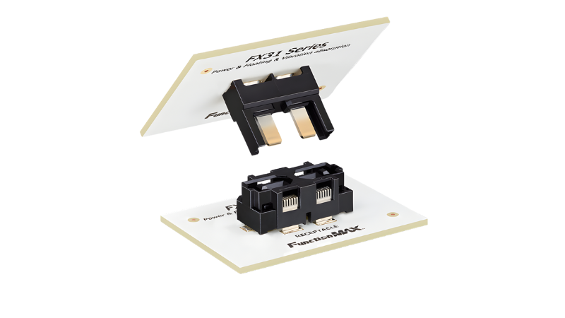 The FX31 series of board-to-board connectors feature a floating contact design to help absorb board misalignment