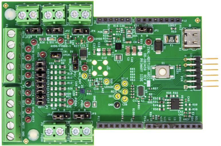 To begin working with the AD5710R, designers can use Analog Devices’ EVAL-AD5710R-ARDZ evaluation board