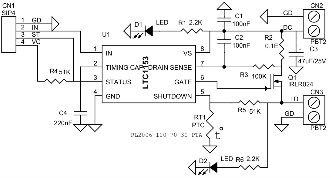 Auto-Reset - Electronic Circuit Breaker using LT1153 - Electronics-Lab