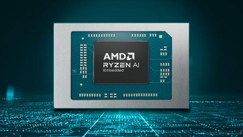 AMD has released the Ryzen AI Embedded P100 and X100 series processors for AI-driven applications