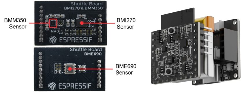 BME690 and BMI270+BMM350 Shuttle Boards