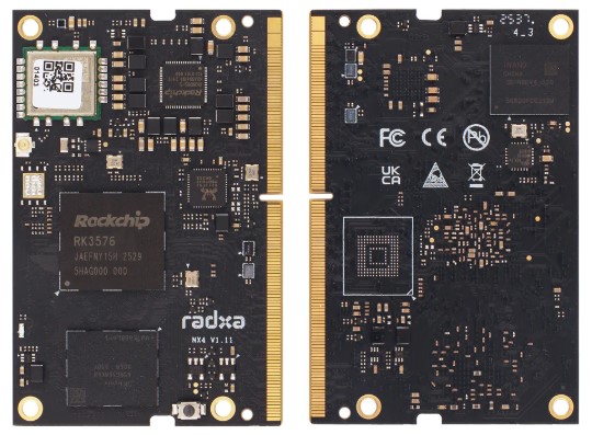 Compact RK3576 SoM with 6 TOPS NPU for edge AI.