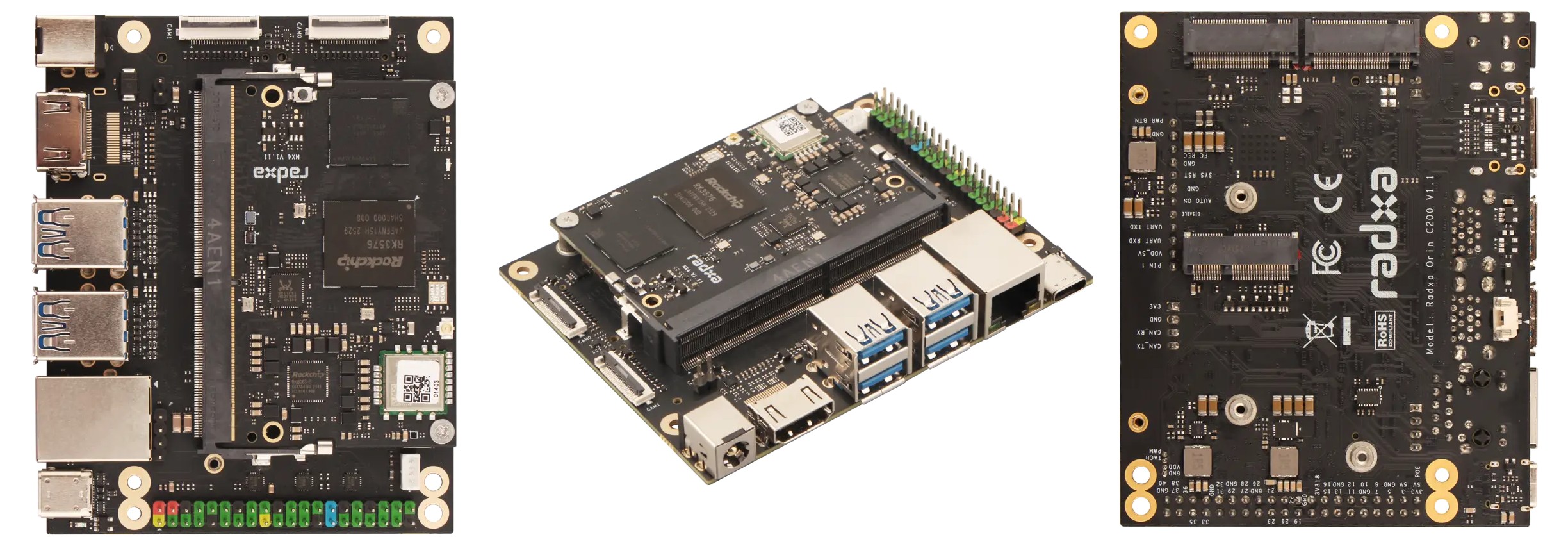 Compact RK3576 SoM with 6 TOPS NPU for edge AI.