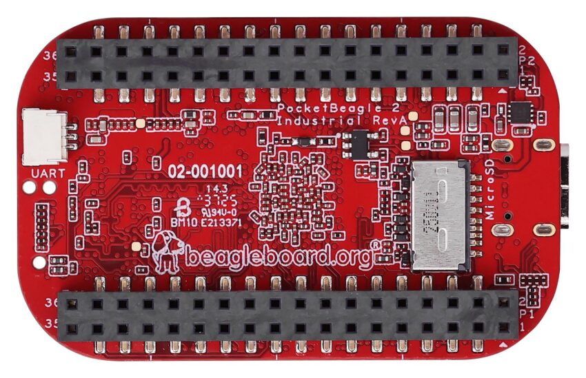 PocketBeagle 2 Industrial SBC Bottom Side