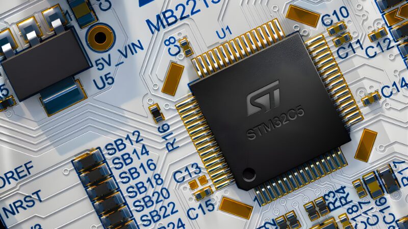 ST’s STM32C5 series MCUs are powered by an Arm Cortex-M33 embedded processor and ST’s 40 nm manufacturing process