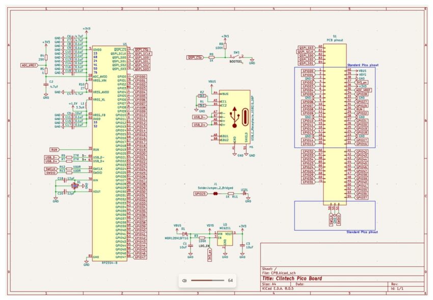 Clintech Pico Board Schematic