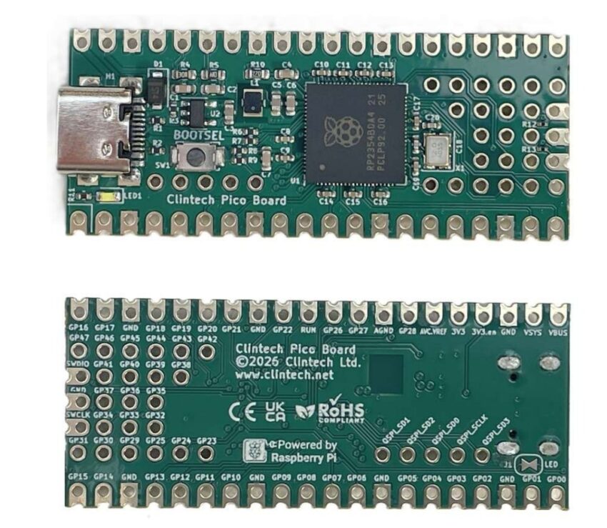 Clintech Pico Board Top and Bottom