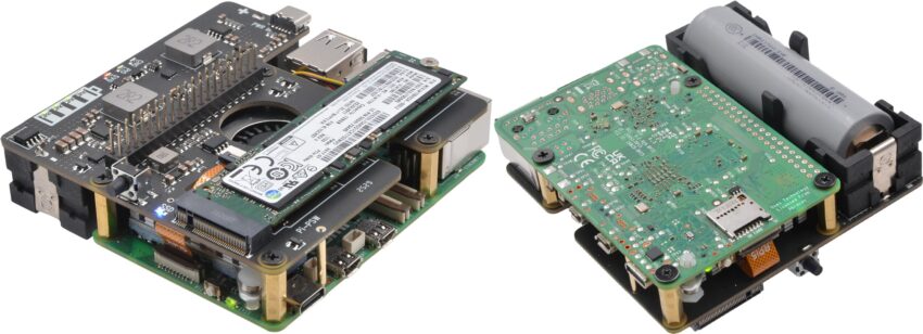 SupTronics X1208 Raspberry Pi 5 HAT Top and Bottom