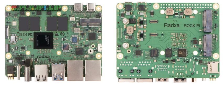 Dragon Q8B Qualcomm Snapdragon SBC Front and Back