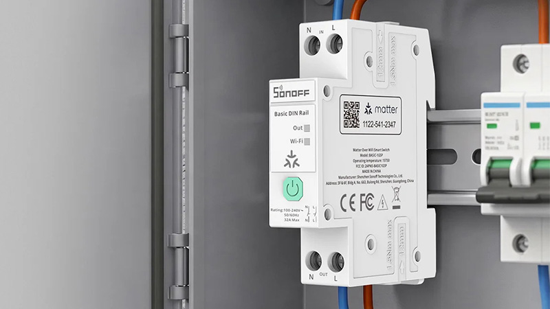 SONOFF Basic DIN Rail Matter Over WiFi Smart Switch