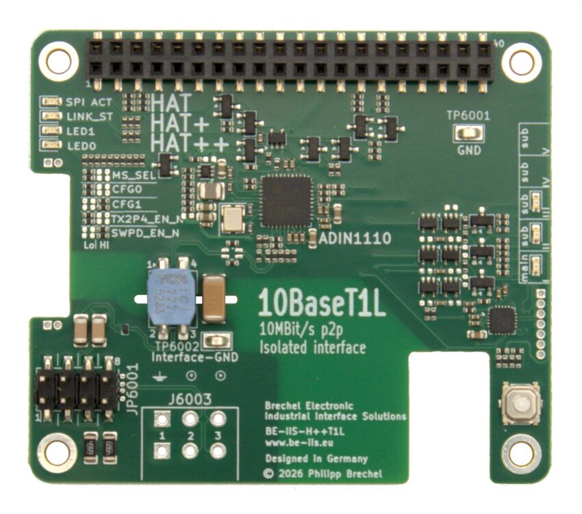 Raspberry Pi 10BASE T1L SPE HAT