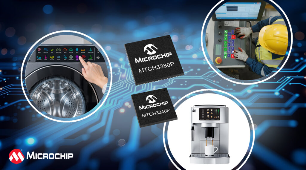 Microchip MTCH3380P and MTCH3240P Turnkey Touch Controllers
