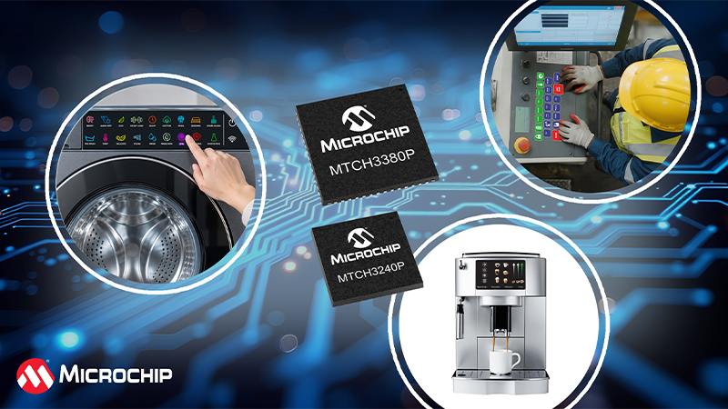Microchip MTCH3380P and MTCH3240P Touch Controllers Offer Parallel Sensing