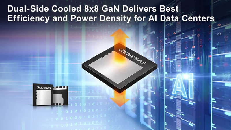 Renesas Debuts Dual-Side-Cooled 650V GaN FET for 800V Data Centers