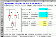 Speaker impedance calculator 