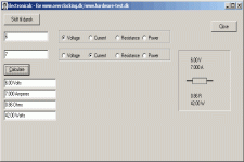 Ohm's Law calculator 